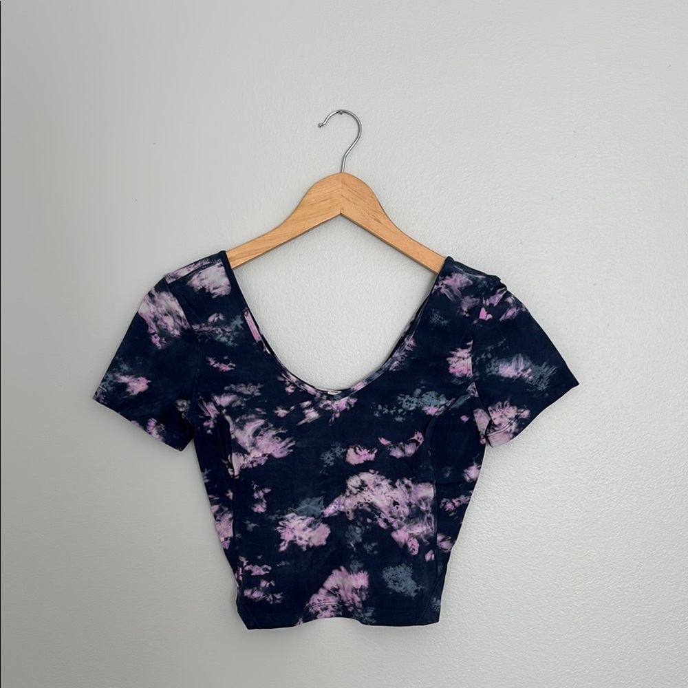 Lululemon Align T-shirt Tie-Dye Navy and Purple Size 4